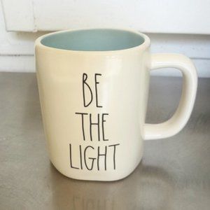 NEW Rae Dunn Be The Light Big Mug Blue Interior